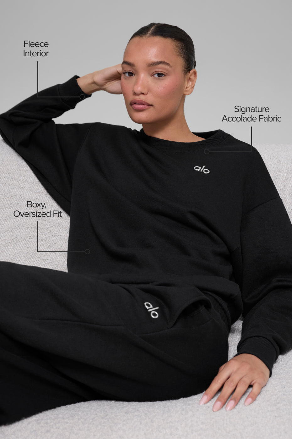 Pull Col Rond Accolade - Noir