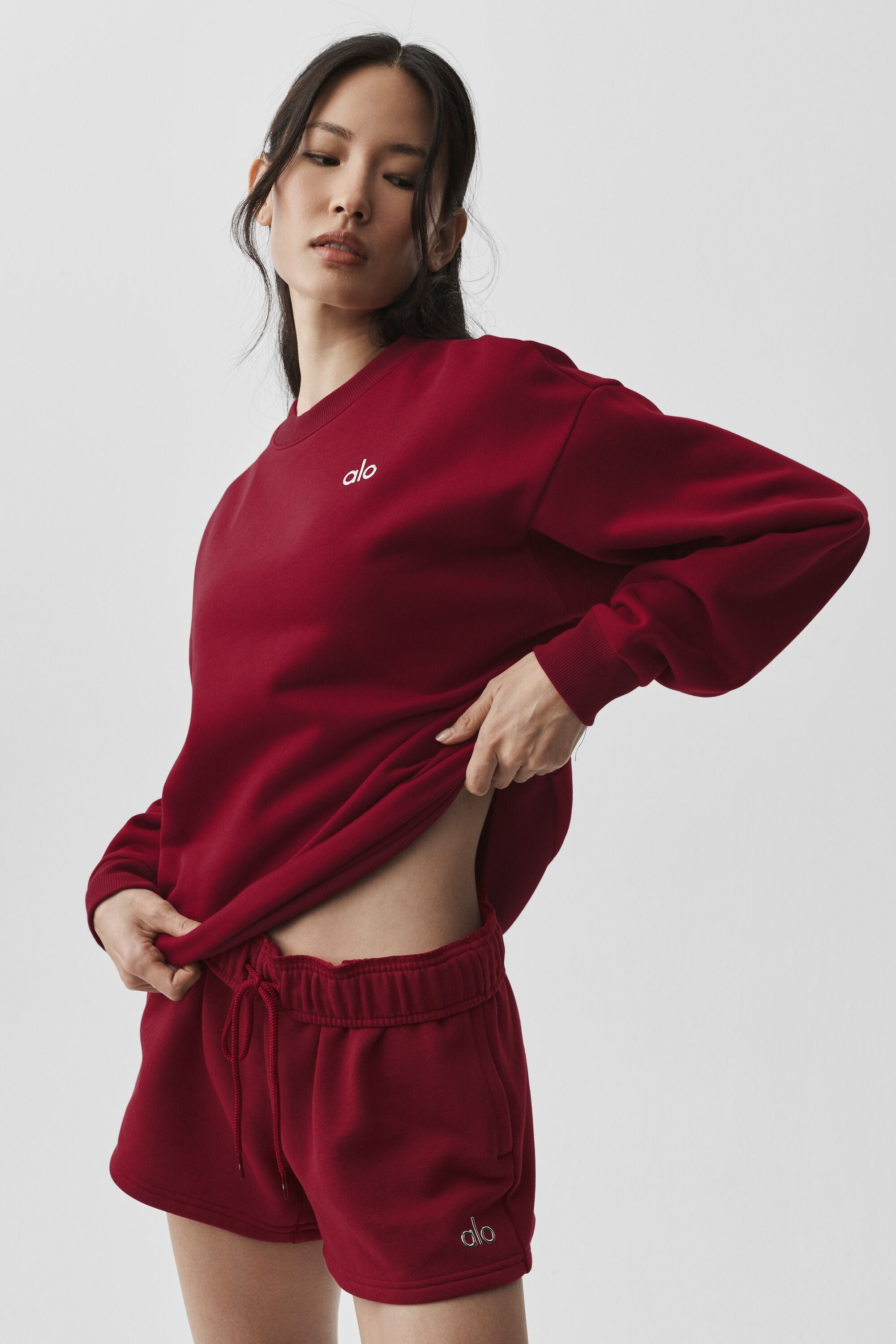 Pull Col Rond Accolade - Rouge Romance Estival